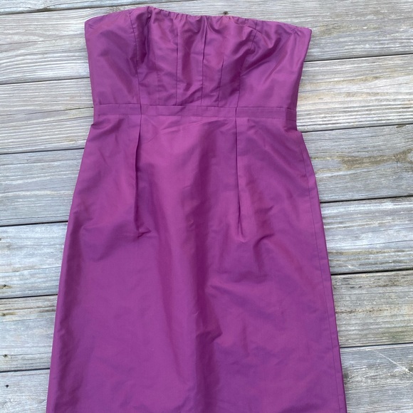J. Crew Dresses & Skirts - J. Crew strapless 100% Silk Dress plum color formal